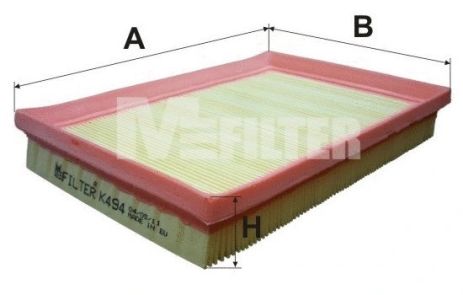 Фільтр повітряний TOYOTA COROLLA, M-FILTER (K494)