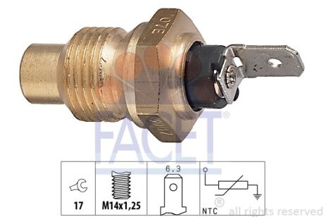 Датчик температуры FIAT TALENTO, TALBOT SIMCA, CITROËN C15, FACET (73007)