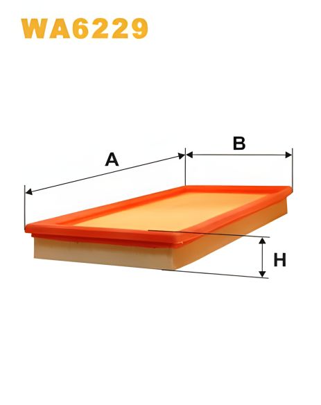 Фильтр воздуха VOLVO 340-360, VOLVO 240, WIX FILTERS (WA6229)