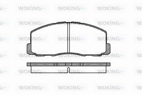 Комплект тормозных колодок MITSUBISHI GALANT, MITSUBISHI LANCER, MITSUBISHI TREDIA, WOKING (P088300)