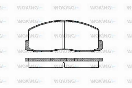 Комплект гальмівних колодок MITSUBISHI GALANT, MITSUBISHI LANCER, MITSUBISHI TREDIA, WOKING (P088300)