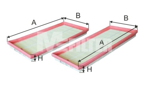Фільтр повітряний MERCEDES-BENZ C-CLASS, MERCEDES-BENZ S-CLASS, MERCEDES-BENZ M-CLASS, M-FILTER (K70842)