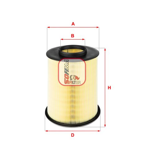 Повітряний фільтр для MAZDA 5, FORD TRANSIT, VOLVO V40, SOFIMA (S2722A)