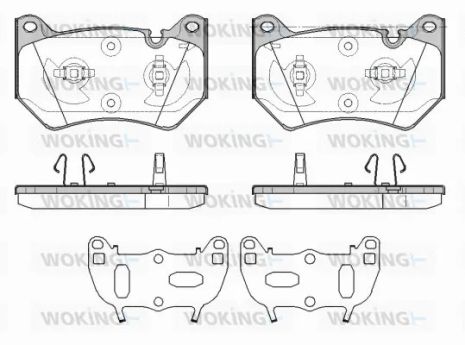 Комплект гальмівних колодок AUDI Q5, WOKING (P1939310)