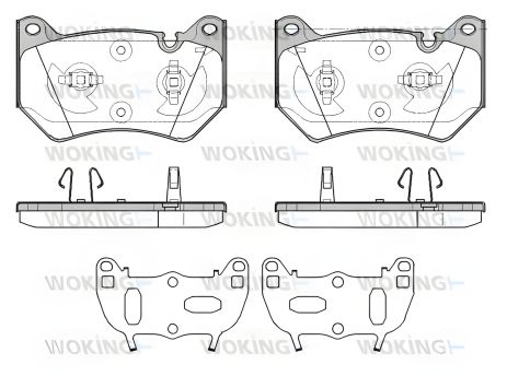 Комплект тормозных колодок для AUDI Q5, WOKING (P1939310)