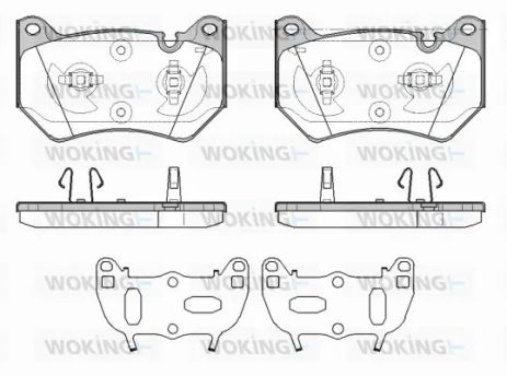 Комплект гальмівних колодок AUDI Q5, WOKING (P1939310)