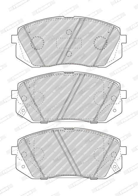 Гальмівні колодки для KIA SPORTAGE, HYUNDAI KONA, HYUNDAI TUCSON, FERODO (FDB5039)