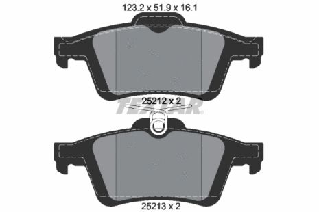 Комплект тормозных колодок VOLVO (CHANGAN), FORD ASIA, MAZDA 3, TEXTAR (2521201)