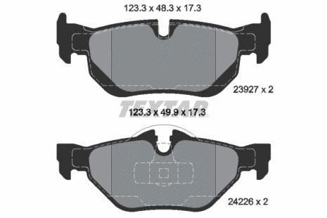 Комплект гальмівних колодок ZINORO 1E, BMW 1, TEXTAR (2392701)