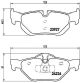 Комплект гальмівних колодок ZINORO 1E, BMW 1, BREMBO (P06038)