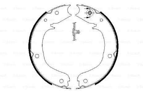 Комплект колодок стояночного тормоза MITSUBISHI PAJERO, BOSCH (0986487710)