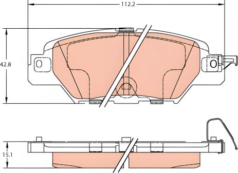 Комплект гальмівних колодок MAZDA CX-5, TRW (GDB2163)