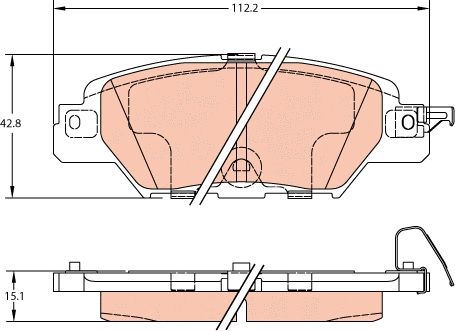 Комплект гальмівних колодок MAZDA CX-5, TRW (GDB2163)