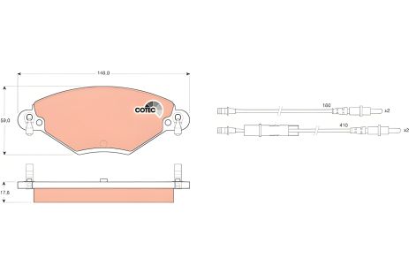 Тормозные колодки для CITROËN C5, TRW (GDB1448)