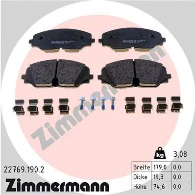 Комплект тормозных колодок VW ATLAS, ZIMMERMANN (227691902)