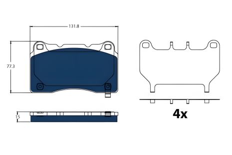 Гальмівних колодок комплект TESLA MODEL, TRW (GDB2198BTE)
