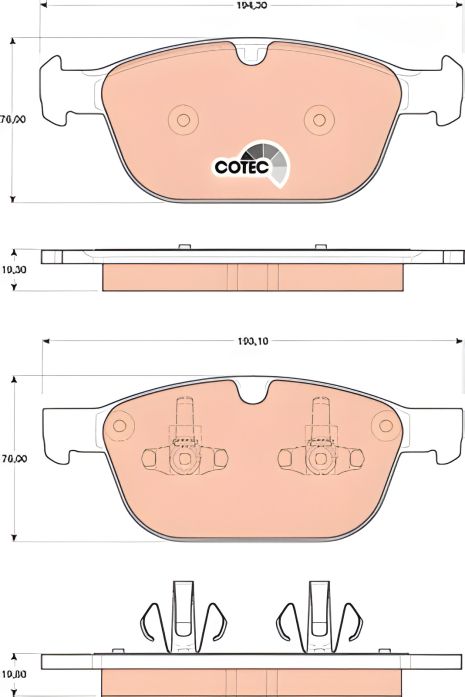 Тормозные колодки комплект VOLVO ASIA, XC90, XC60, TRW (GDB1821)