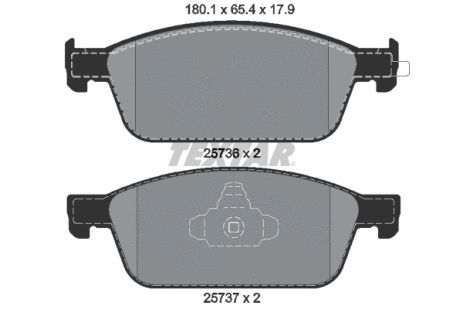 Комплект тормозных колодок LINCOLN MKC, FORD TRANSIT, FORD KUGA, TEXTAR (2573601)