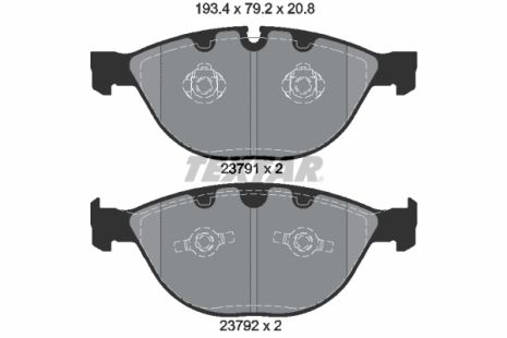 Комплект тормозных колодок ROLLS-ROYCE PHANTOM, BMW 6, BMW 5, TEXTAR (2379101)