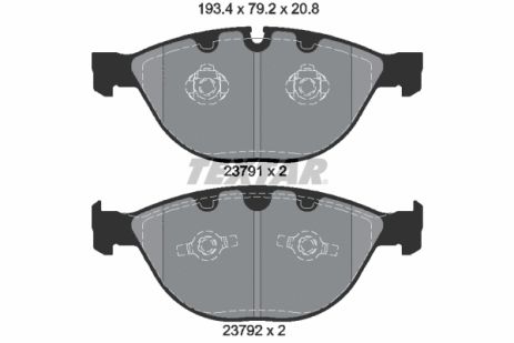 Комплект гальмівних колодок ROLLS-ROYCE PHANTOM, BMW 6, BMW 5, TEXTAR (2379101)
