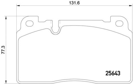 Комплект тормозных колодок AUDI Q5, BREMBO (P85122)