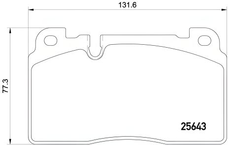 Комплект гальмівних колодок AUDI Q5, BREMBO (P85122)