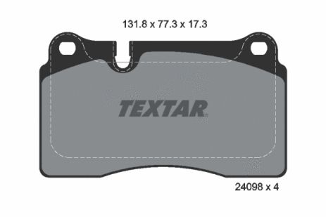 Комплект тормозных колодок VW TOUAREG, TEXTAR (2409801)