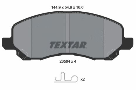 Комплект тормозных колодок LANCIA FLAVIA, HYUNDAI H-1, CHRYSLER 200, TEXTAR (2358403)