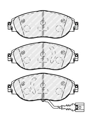 Комплект гальмівних колодок SKODA SUPERB, AUDI A3, VW GOLF, FERODO (FDB5096)