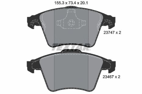 Комплект тормозных колодок VW TRANSPORTER, VW MULTIVAN, TEXTAR (2374702)