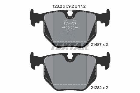 Комплект гальмівних колодок LAND ROVER, ALPINA ROADSTER, BMW Z4, TEXTAR (2148701)