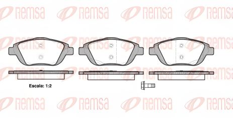 Комплект гальмівних колодок для OPEL CROSSLAND, CITROËN DS3, C3, REMSA (139200)