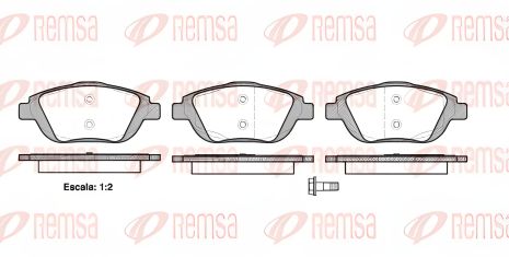 Набор тормозных колодок для OPEL CROSSLAND, CITROËN DS3, CITROËN C3, REMSA (139200) Набор тормозных колодок для OPEL CROSSLAND, CITROËN DS3, CITROËN C3, REMSA (139200)