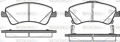 Комплект гальмівних колодок TOYOTA VERSO, TOYOTA AVENSIS, TOYOTA AURIS, WOKING (P1241312) Комплект гальмівних колодок TOYOTA VERSO, TOYOTA AVENSIS, TOYOTA AURIS, WOKING (P1241312)