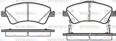 Комплект гальмівних колодок TOYOTA VERSO, TOYOTA AVENSIS, TOYOTA AURIS, WOKING (P1241312) Комплект гальмівних колодок TOYOTA VERSO, TOYOTA AVENSIS, TOYOTA AURIS, WOKING (P1241312)