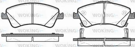 Комплект тормозных колодок TOYOTA VERSO, TOYOTA AVENSIS, TOYOTA AURIS, WOKING (P1241312)