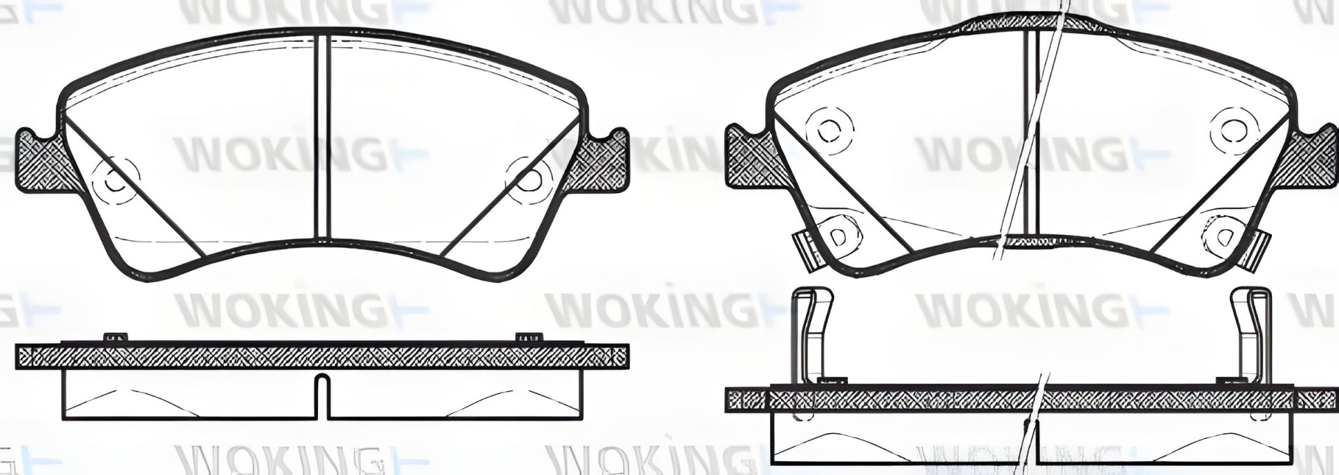Комплект гальмівних колодок TOYOTA VERSO, TOYOTA AVENSIS, TOYOTA AURIS, WOKING (P1241312) Комплект гальмівних колодок TOYOTA VERSO, TOYOTA AVENSIS, TOYOTA AURIS, WOKING (P1241312)