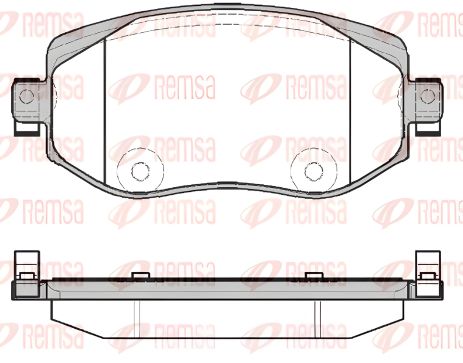 Тормозные колодки комплект для RENAULT MEGANE, REMSA (172408)