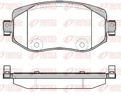 Комплект гальмівних колодок RENAULT MEGANE, REMSA (172408)
