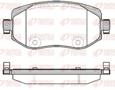 Комплект гальмівних колодок RENAULT MEGANE, REMSA (172408)