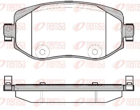 Гальмівні колодки комплект RENAULT Megane, REMSA (172408)
