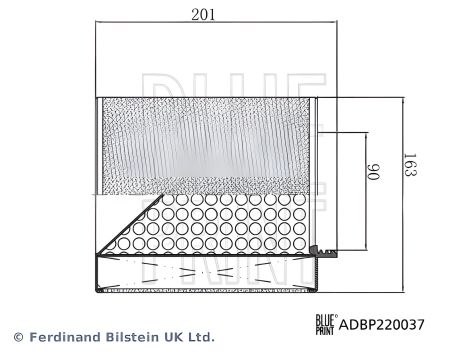 AUDI A8 повітряний фільтр, (BLUE PRINT) ADBP220037 AUDI A8 повітряний фільтр, (BLUE PRINT) ADBP220037