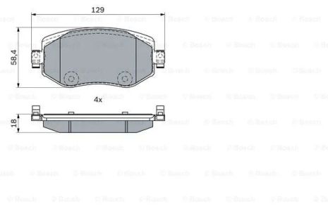 Комплект тормозных колодок RENAULT MEGANE, BOSCH (0986424386)