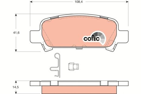 Комплект гальмівних колодок SUBARU LEGACY, SUBARU IMPREZA, SUBARU FORESTER, TRW (GDB3223)