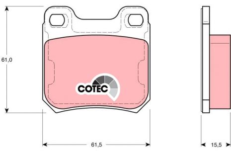 Комплект гальмівних колодок OPEL OMEGA, SAAB 9-5, SAAB 9-3, TRW (GDB1346)
