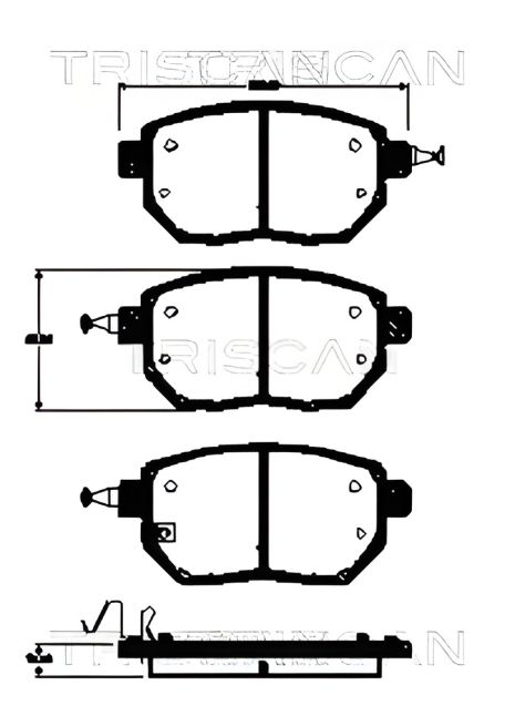 Комплект тормозных колодок для INFINITI M35, NISSAN MAXIMA, NISSAN MURANO, TRISCAN (811068178) Комплект тормозных колодок для INFINITI M35, NISSAN MAXIMA, NISSAN MURANO, TRISCAN (811068178)