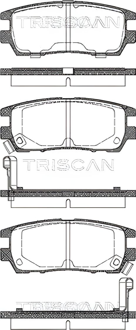 Гальмівні колодки MITSUBISHI DELICA, MITSUBISHI PAJERO, TRISCAN (811042003) Гальмівні колодки MITSUBISHI DELICA, MITSUBISHI PAJERO, TRISCAN (811042003)