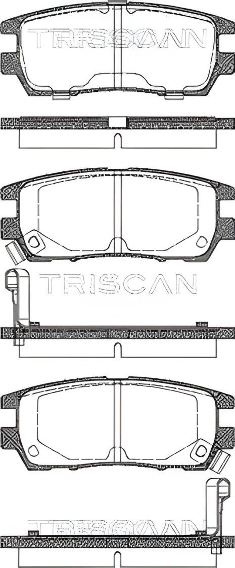 Гальмівні колодки MITSUBISHI DELICA, MITSUBISHI PAJERO, TRISCAN (811042003) Гальмівні колодки MITSUBISHI DELICA, MITSUBISHI PAJERO, TRISCAN (811042003)