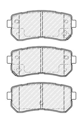 Комплект гальмівних колодок HYUNDAI CRETA, FERODO (FDB4986)