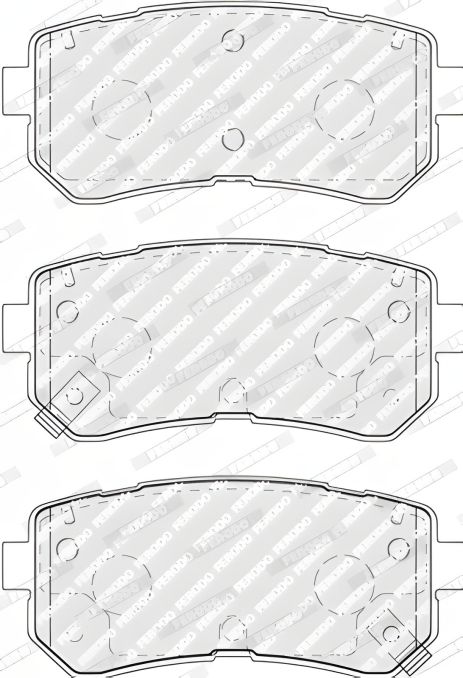 Гальмівні колодки комплект HYUNDAI KONA, KIA SOUL, KIA OPTIMA, FERODO (FDB5066)